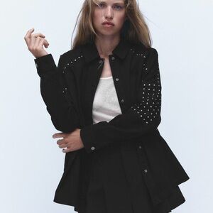 Zara Studded Denim Jacket
